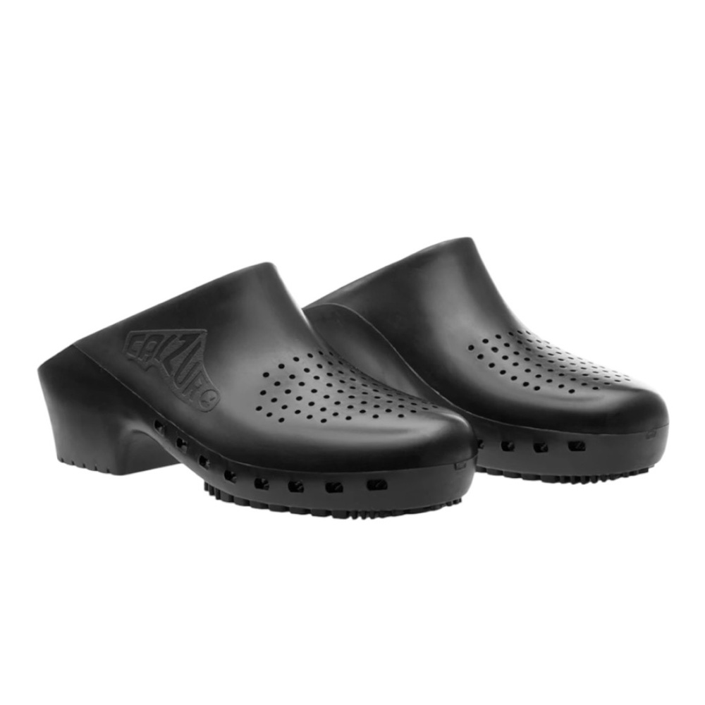 Comfort Slip-On Black Clog Mules by